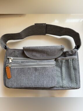 Gray Stroller Organizer Bag